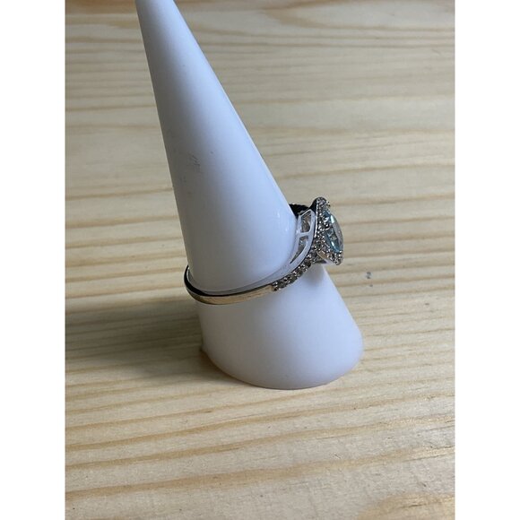 Sterling Silver Signed PAJ 925 CN Blue Opal Ring - Picture 4 of 5